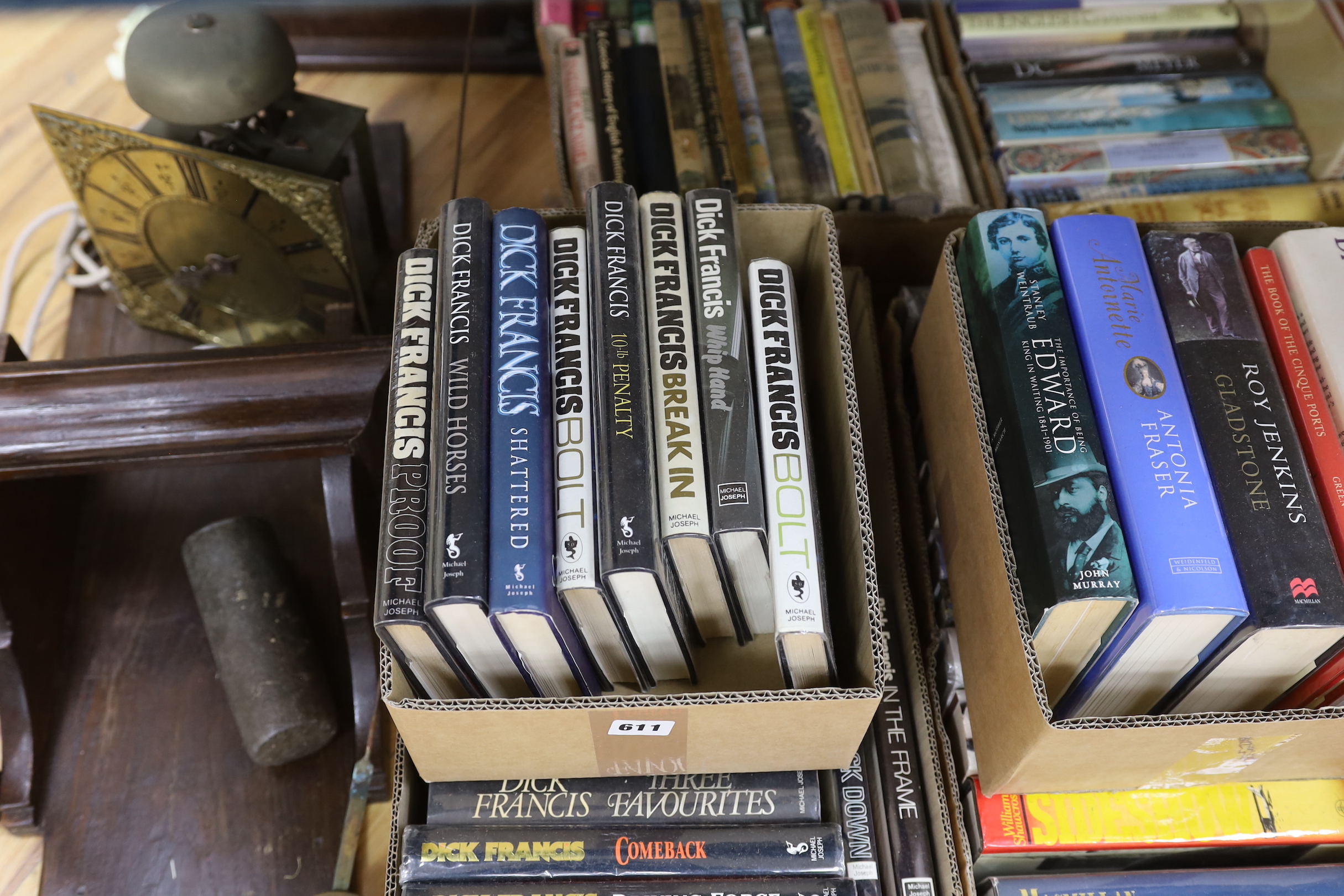 Francis, Dick. Comeback. 1991; Driving Force. 1992; Wild Horses. 1994; Come to Grief. Fourth printing, 1995. All four signed by the author on the half title. Decider. 1993; To the Hilt. 1996. 10-lb Penalty.1997. All thre